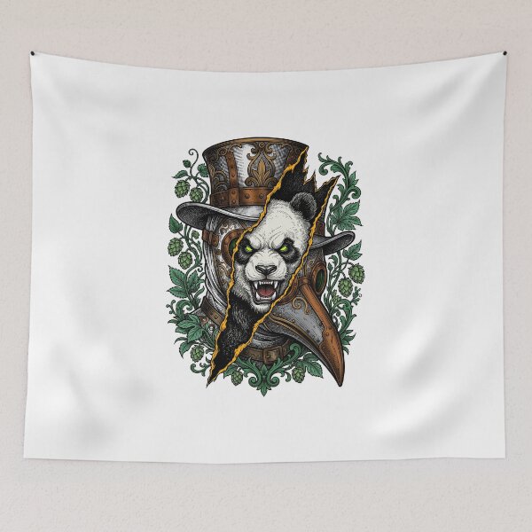 Item preview, Panda wearing the Plague Doctor's mask designed and sold by krabbaraban.