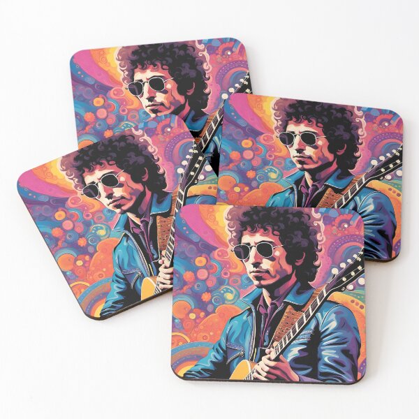 Item preview, Visions of Psychedelia — 1960s Folk Icon Art Print | Counterculture Musician Poster, Retro Psychedelic Wall Decor designed and sold by Kelvin Hughes Design.