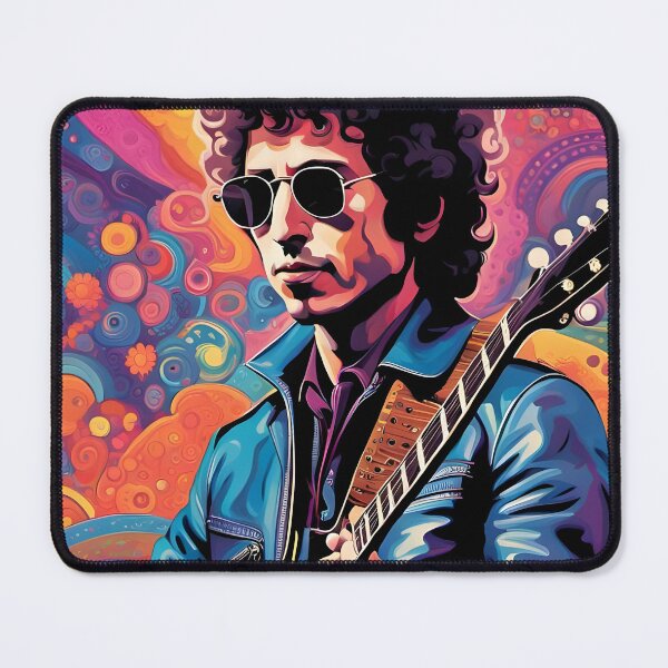 Item preview, Visions of Psychedelia — 1960s Folk Icon Art Print | Counterculture Musician Poster, Retro Psychedelic Wall Decor designed and sold by Kelvin Hughes Design.