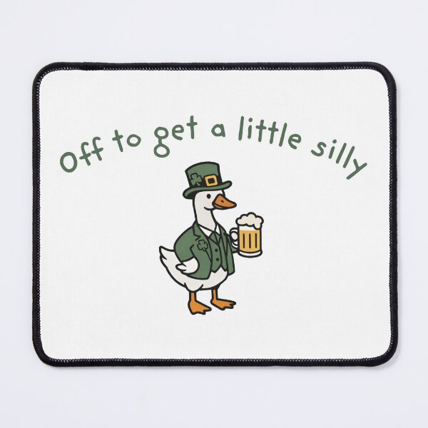 Item preview, Funny St Patricks Day Goose, Off To Get A Little Silly, St Paddys Day Goose, Funny Irish St Pattys Day 2 designed and sold by Vonravenn.
