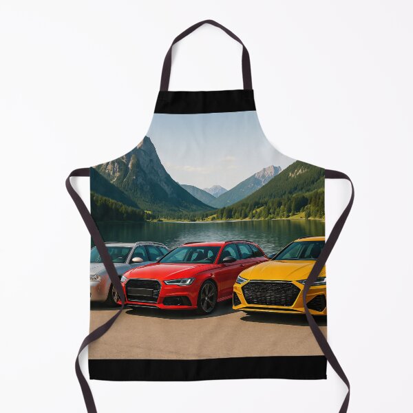 Item preview, Three Performance Touring Vehicles Standing Before A Majestic Mountain Range designed and sold by RevUpDesign.