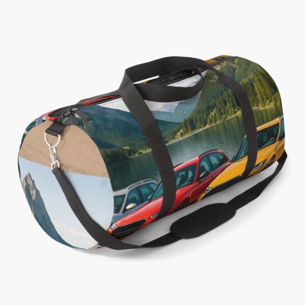 Item preview, Three Performance Touring Vehicles Standing Before A Majestic Mountain Range designed and sold by RevUpDesign.