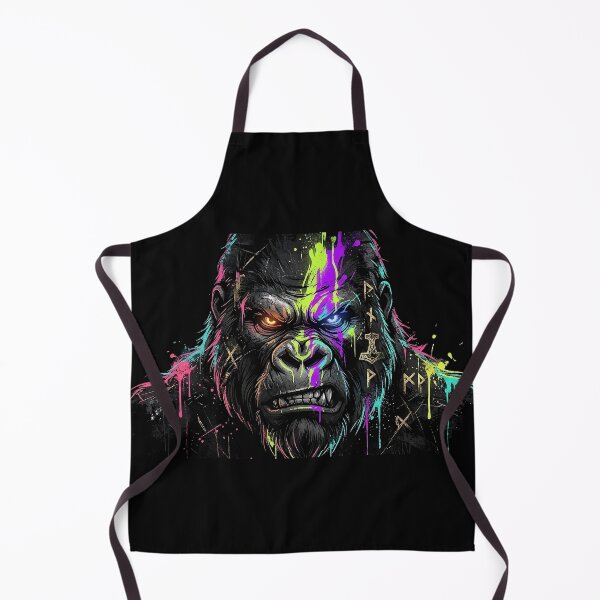 Item preview, Neon Grunge Gorilla - Primal Aggression Street Art designed and sold by PawsyVibe.
