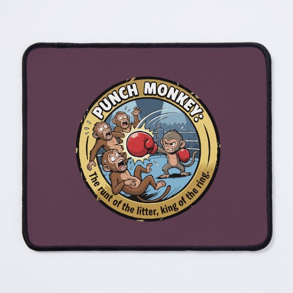 Item preview, Punch Monkey King of the Ring Runt of the Litter Comic Emblem designed and sold by Custom Crest.