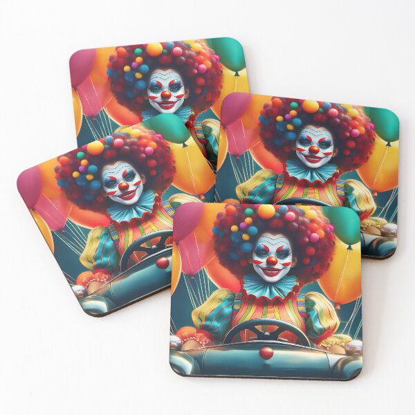 Item preview, Colorful Circus Clown Driving Car – Carnival Party Aesthetic Art designed and sold by Luvahawb.
