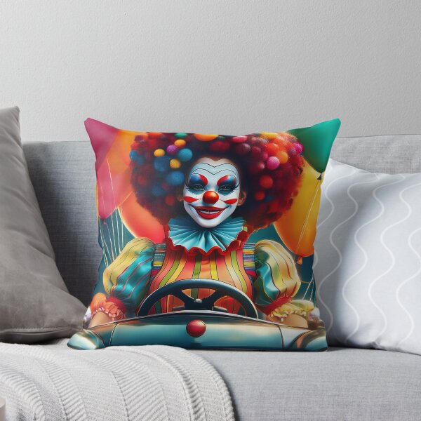 Item preview, Colorful Circus Clown Driving Car – Carnival Party Aesthetic Art designed and sold by Luvahawb.