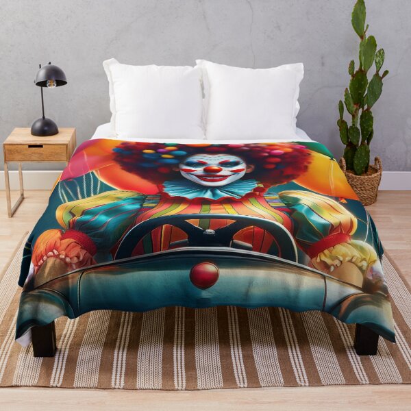 Item preview, Colorful Circus Clown Driving Car – Carnival Party Aesthetic Art designed and sold by Luvahawb.