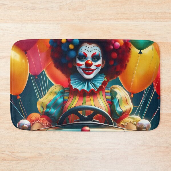 Item preview, Colorful Circus Clown Driving Car – Carnival Party Aesthetic Art designed and sold by Luvahawb.