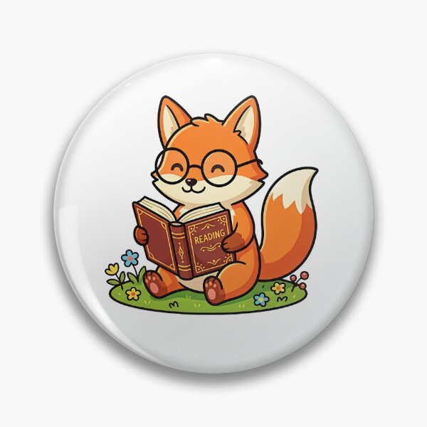 Item preview, Dark Academia Fox Reading Book Cute Bookworm Animal Glasses Fall designed and sold by brandByLea.
