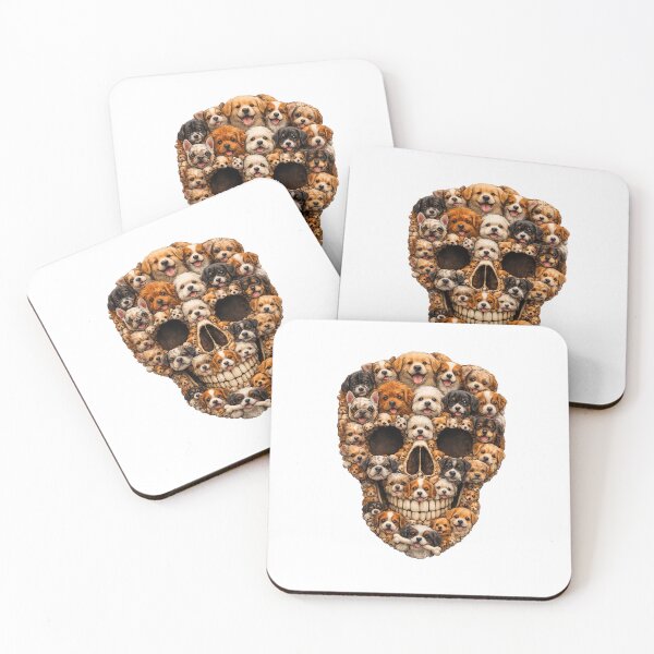Item preview, puppy skull designed and sold by Mystic & Celestial Art.