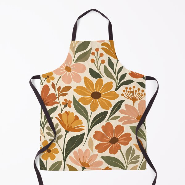Item preview, Retro 70s Floral Pattern – Boho Autumn Wildflowers Mid Century Botanical Aesthetic designed and sold by Lu7u.