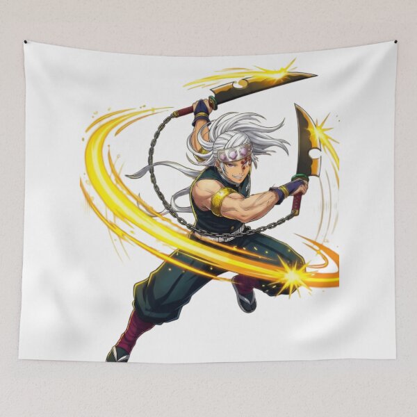 Item preview, Flashy Dual Blade Ninja with Golden Energy – Anime Sound Warrior Aesthetic designed and sold by Dyan4.