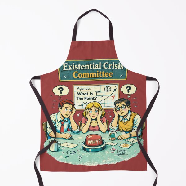 Item preview, Existential Crisis Committee – Retro Philosophy Humor designed and sold by LMFARNACIO.