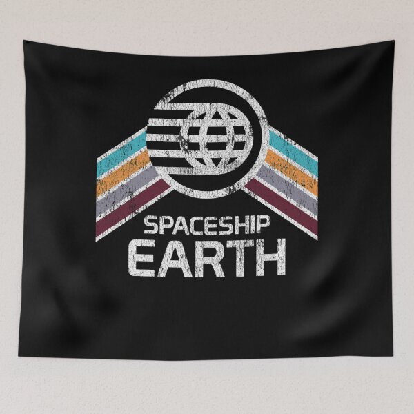 Item preview, Spaceship Earth Logo in Distressed Style  designed and sold by m0thmin.