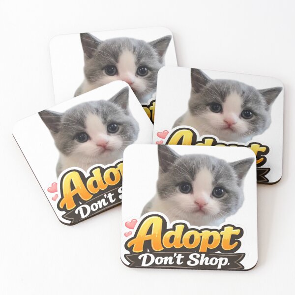 Item preview, Adopt don't shop Cat lover Design designed and sold by Akhiz47.