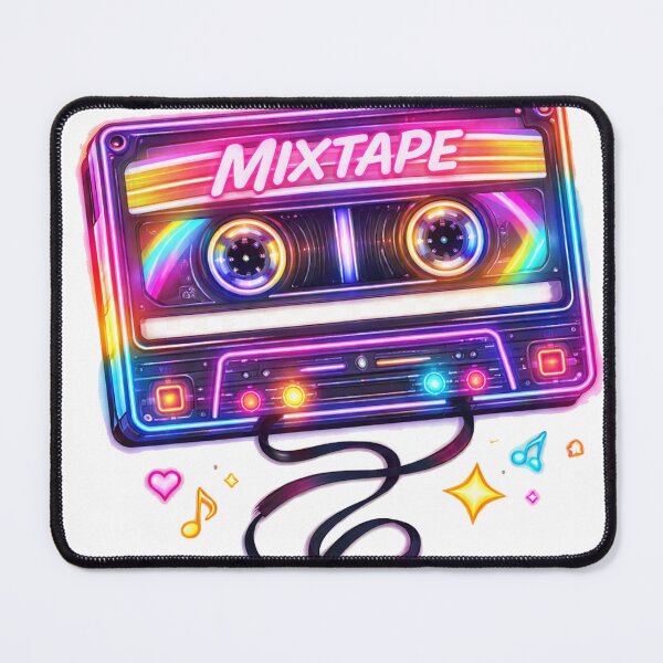 Item preview, Neon Mixtape Retro Cassette designed and sold by hiperdinotees.