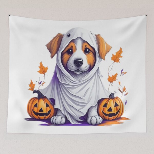 Item preview, Spooky Cute Halloween Puppy Ghost designed and sold by KrisGraphic45.