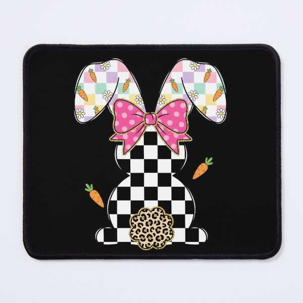 Item preview, Girls Buffalo Plaid Easter Bunny Bow designed and sold by KroghDs.