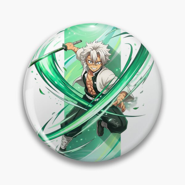 Item preview, Wind Blade Samurai – Green Energy Anime Warrior Illustration designed and sold by Dyan4.