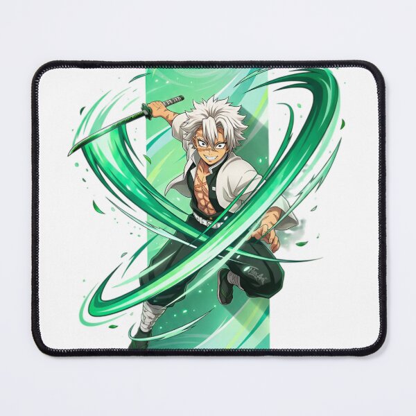 Item preview, Wind Blade Samurai – Green Energy Anime Warrior Illustration designed and sold by Dyan4.
