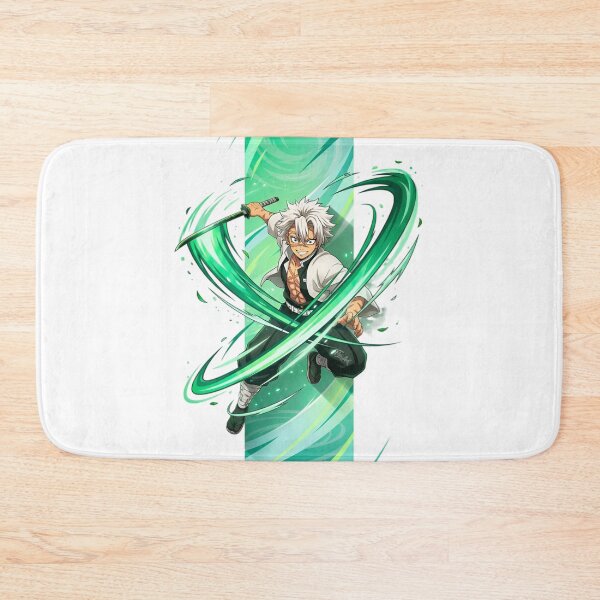 Item preview, Wind Blade Samurai – Green Energy Anime Warrior Illustration designed and sold by Dyan4.