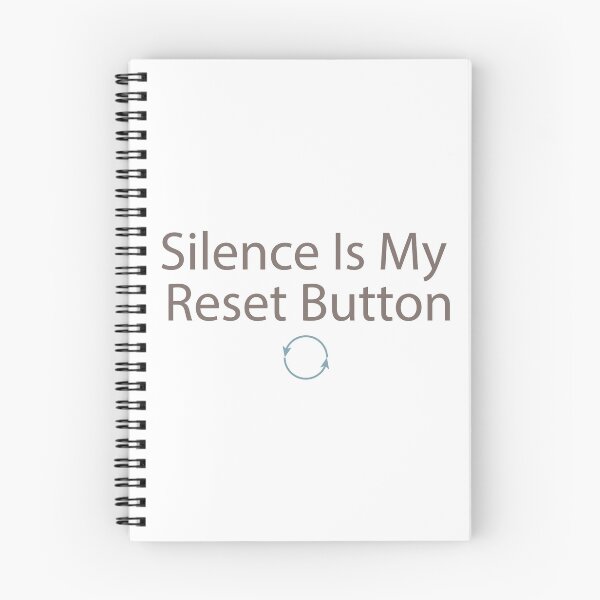 Item preview, Silence Is My Reset Button – Minimal Calm Mind Sticker designed and sold by MadCatDesign77.