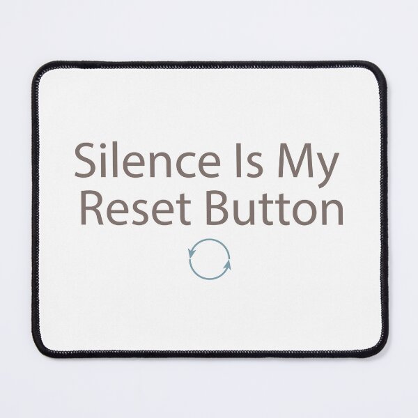 Item preview, Silence Is My Reset Button – Minimal Calm Mind Sticker designed and sold by MadCatDesign77.