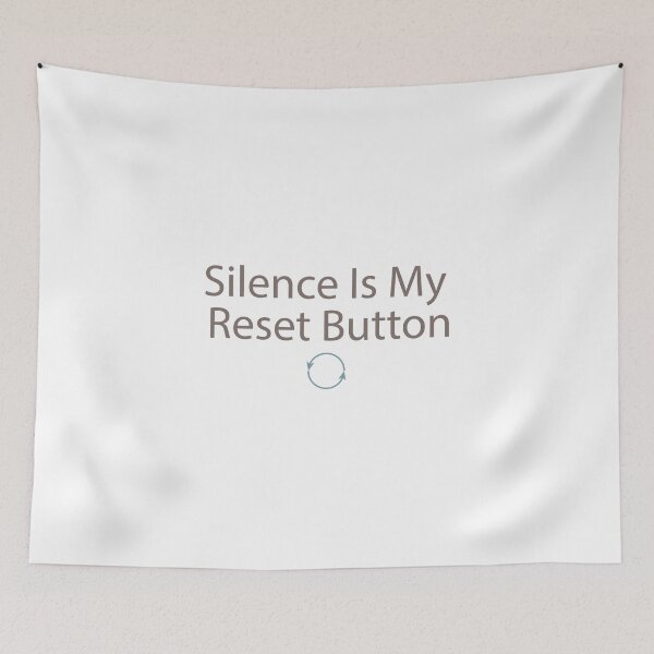 Item preview, Silence Is My Reset Button – Minimal Calm Mind Sticker designed and sold by MadCatDesign77.