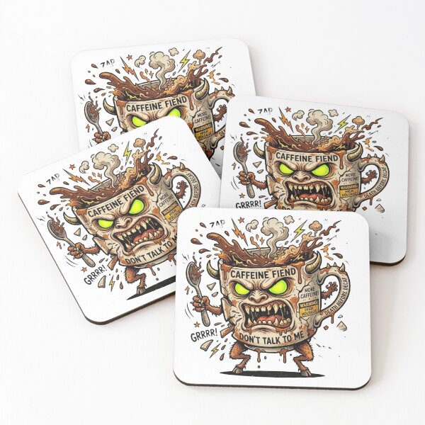Item preview, Angry Caffeine Fiend Coffee Mug Illustration designed and sold by Casladiseños.