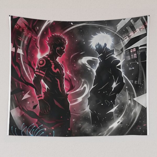 Item preview, Light vs Darkness – Anime Energy Duel Cyberpunk Battle Art designed and sold by Dyan4.