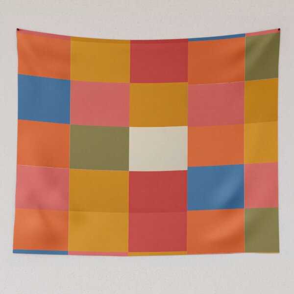 Item preview, Mid Century Color Block Pattern | Retro Geometric Squares Design designed and sold by laterkatergator.