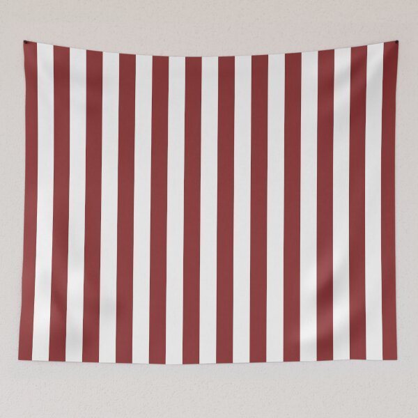 Item preview, Striped White And Brick Red Pattern designed and sold by pattern-archive.