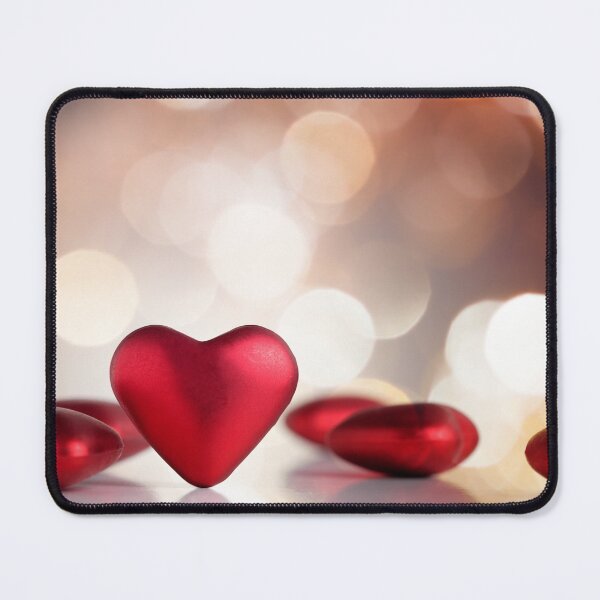 Item preview, Red Hearts with Golden Bokeh designed and sold by katifinell.