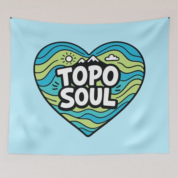 Item preview, Topo Soul Mountain Heart designed and sold by SnappyPNG.