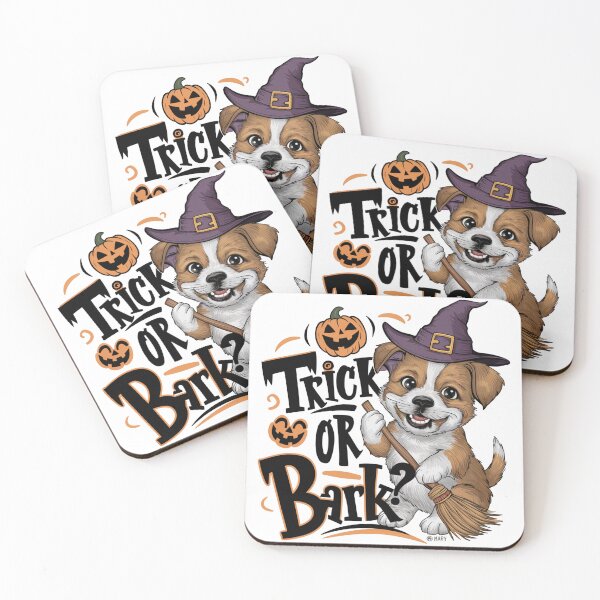 Item preview, Trick or Bark? Cute Witch Puppy Halloween designed and sold by KrisGraphic45.