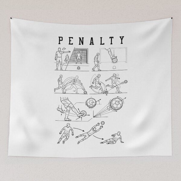 Item preview, Soccer Player Penalty Kick Funny Football Goal Diagram designed and sold by GrandeDuc.