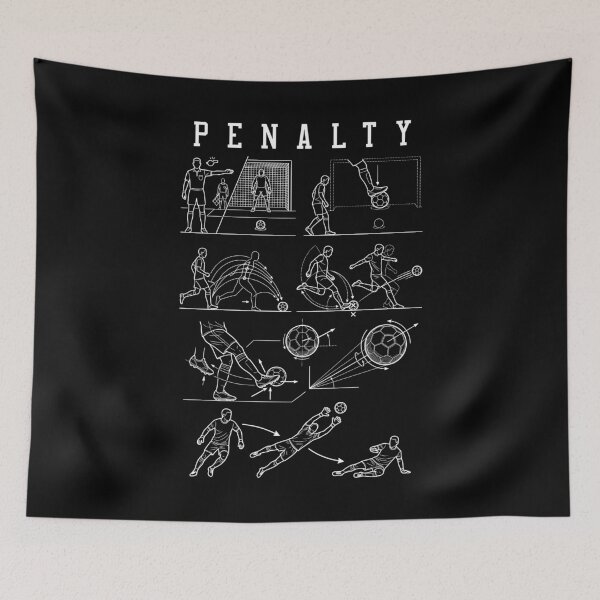 Item preview, Soccer Player Penalty Kick Funny Football Goal Diagram designed and sold by GrandeDuc.