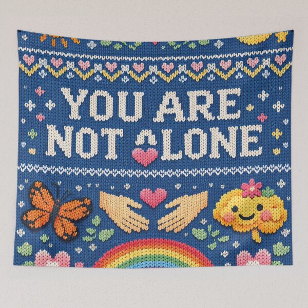 Item preview, You are not alone: Aesthetic mindfulness knitwear design designed and sold by Mauswohn.