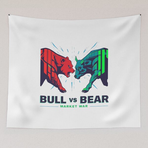 Item preview, Bull vs Bear Market War Trading Shirt  designed and sold by KapiPrint.