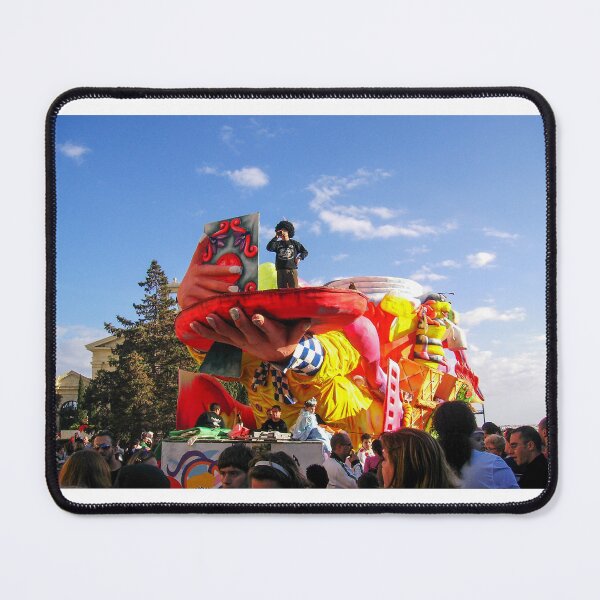Item preview, Colorful Carnival Parade Float With Giant Puppet Hand and Crowds at Outdoor Festival Celebration designed and sold by Nmallia.
