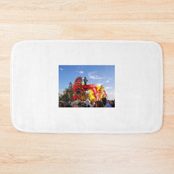 Item preview, Colorful Carnival Parade Float With Giant Puppet Hand and Crowds at Outdoor Festival Celebration designed and sold by Nmallia.