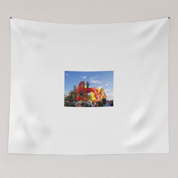 Item preview, Colorful Carnival Parade Float With Giant Puppet Hand and Crowds at Outdoor Festival Celebration designed and sold by Nmallia.