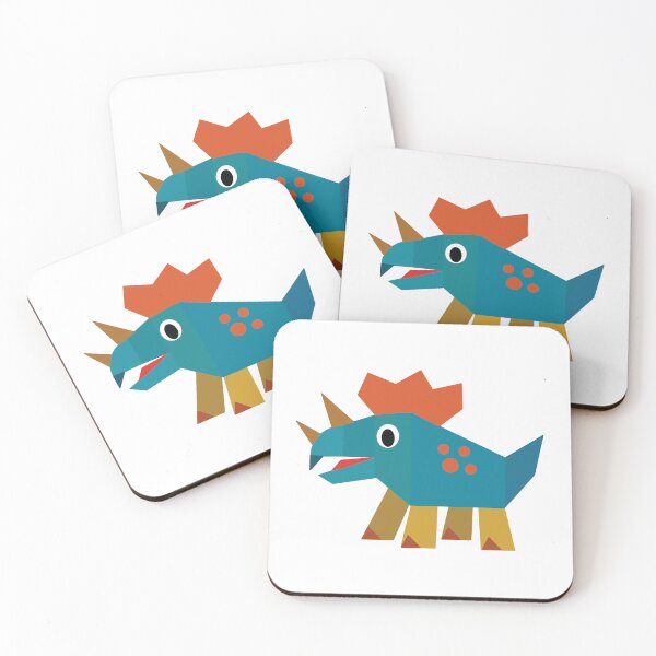 Item preview, Fun Geometric Baby Triceratops Dinosaur Made from Shapes  designed and sold by MadeFromShapes.