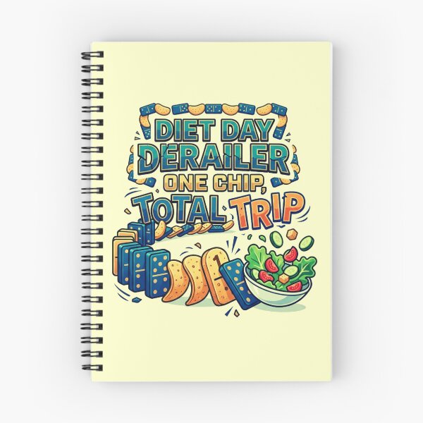 Item preview, Diet Day Derailer: One Chip Total Trip – Funny Domino Effect Snack Art designed and sold by RDproject.