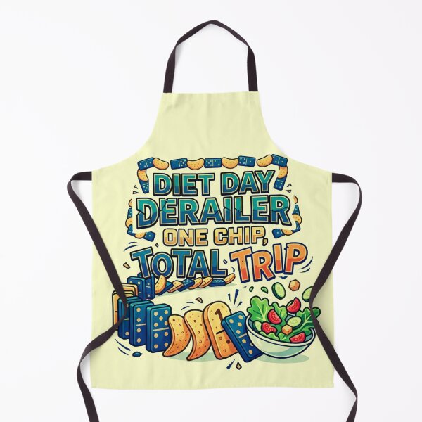 Item preview, Diet Day Derailer: One Chip Total Trip – Funny Domino Effect Snack Art designed and sold by RDproject.