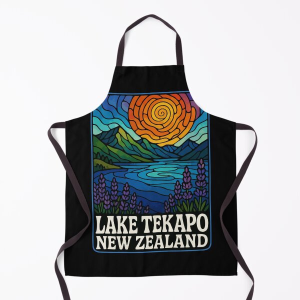 Item preview, Lake Tekapo New Zealand Travel Stained Glass designed and sold by TomFrontierArt.
