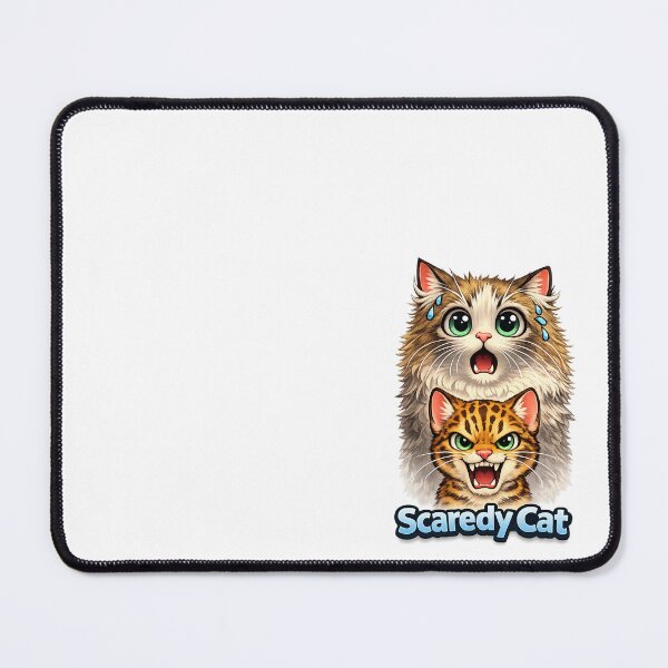 Item preview, Scaredy Cat Funny Bengal and Norwegian Cat Cartoon designed and sold by HAEUNINE.