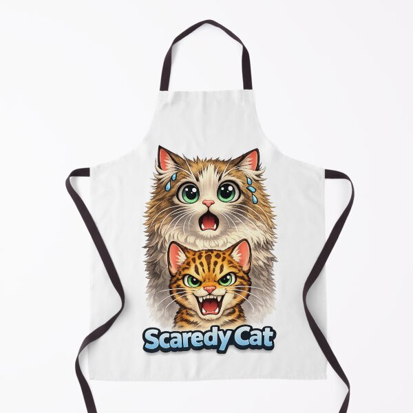 Item preview, Scaredy Cat Funny Bengal and Norwegian Cat Cartoon designed and sold by HAEUNINE.