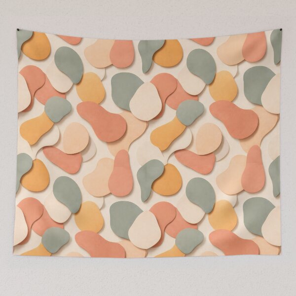 Item preview, Abstract Cut Paper Seamless Pattern – Modern Organic Shapes Design designed and sold by Lumora Realm.