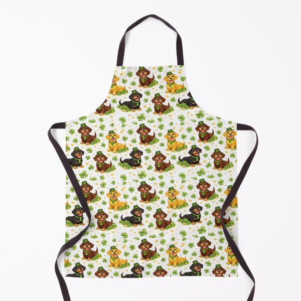 Item preview, St. Patricks Dachshund Pattern designed and sold by ChaosCultCreations.co.